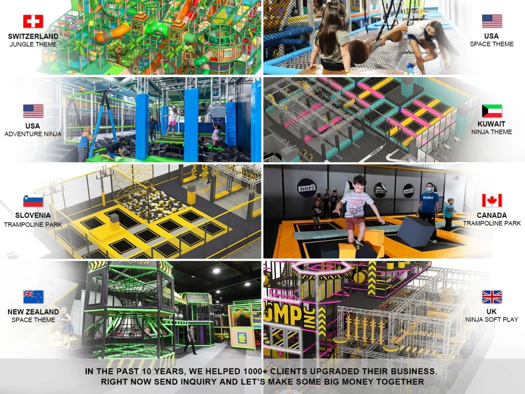 Basic Customization Ninja Warrior Course Trampoline Park for Sale