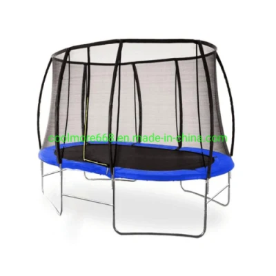 Trampoline ovale Super Trampoline Park avec filet de sécurité intérieur / tige en fibre