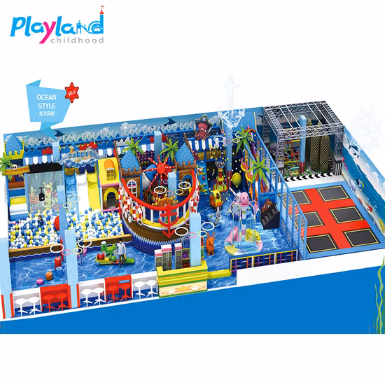Château vilain capitonné doux d'enfants d'équipement de terrain de jeu d'intérieur attrayant